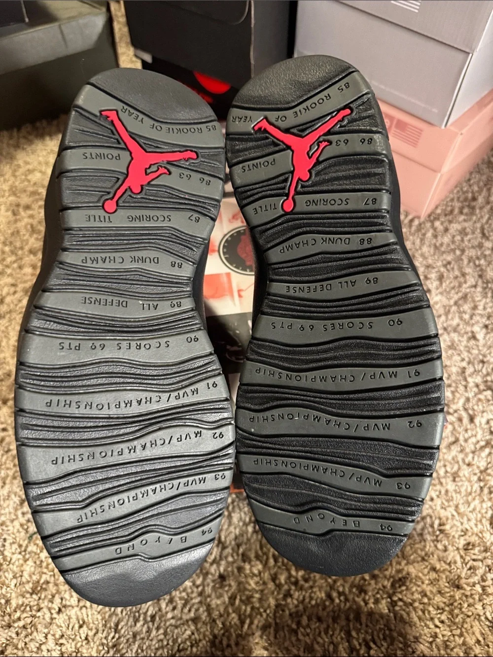 Jordan Men's Athletic Sneakers in Gray and Black